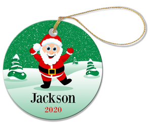 Green Snow Round Decoration