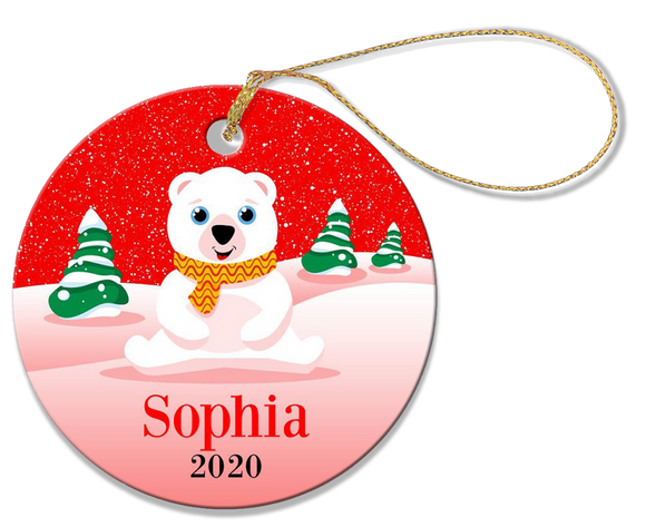 Red Snow Round Decoration