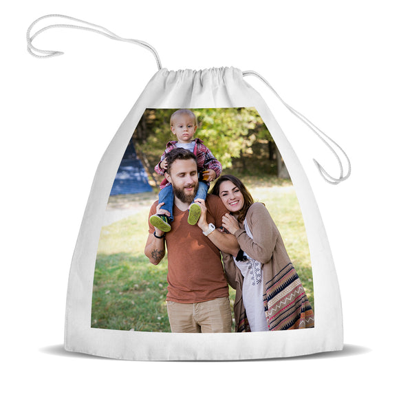 White Drawstring Bag