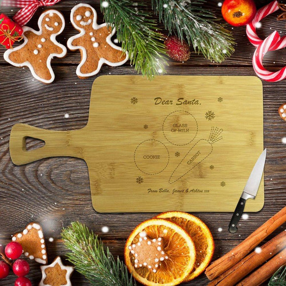 Santa Rectangle Bamboo Serving Board