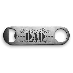 World's Best Dad Engraved Bottle Opener